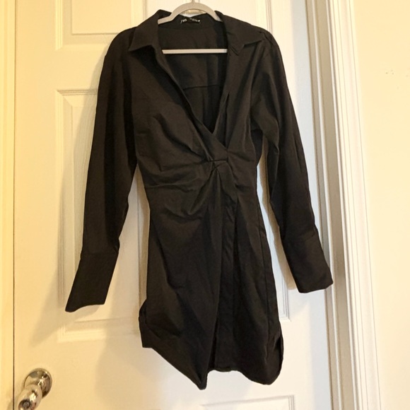 NWT Zara Poplin Wrap Dress 7385/377 - Picture 4 of 4